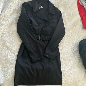 North face belted raincoat